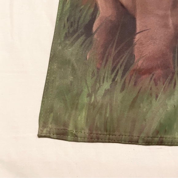 Evergreen Suede Reflections Double Sided Decorative Flag Farm Scene Puppy - Picture 13 of 16
